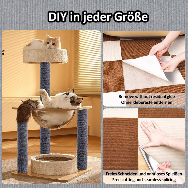 Kratzmatte Katze Selbstklebend - Kratzschutz Sofa Anti Kratz Folie Kratzwand für Katzen Frei DIY Ges