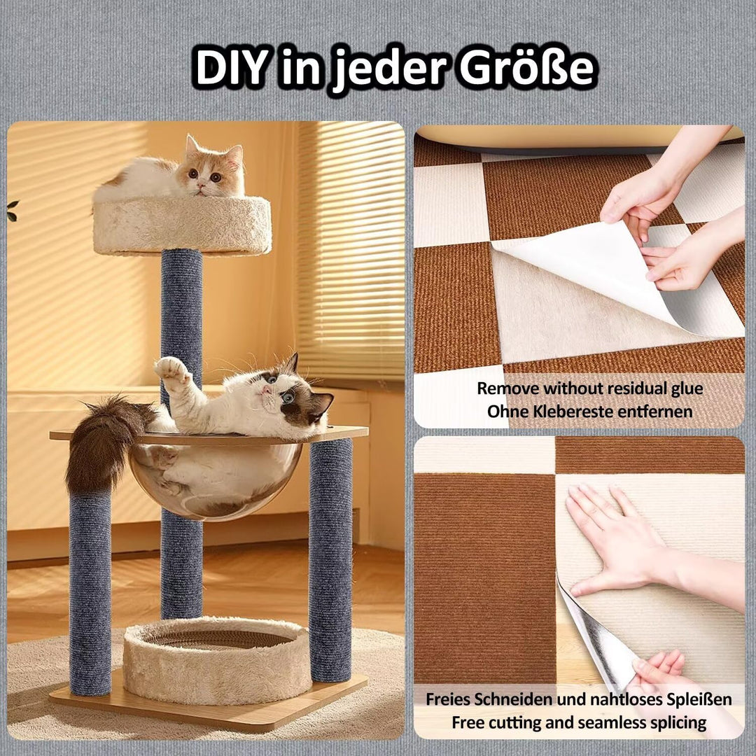 Kratzmatte Katze Selbstklebend - Kratzschutz Sofa Anti Kratz Folie Kratzwand für Katzen Frei DIY Ges