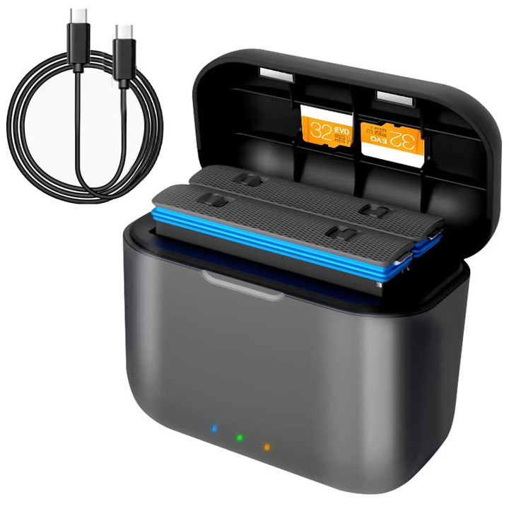 MotuTech Ladegerät für Insta360 X3 One X3 Tragbares Gehäuse Ladestation Typ C PD3.0 QC Schnellladung