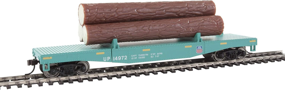 Walthers Spur H0 Log Dump Car mit Baumstämmen Union Pacific