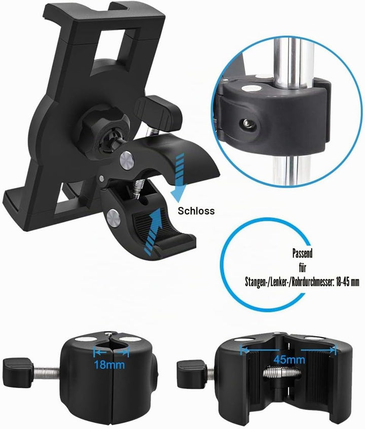 Spinning Bike Tablet Halterung, woleyi Ultra Stabile Laufband Tablet Halter, Indoor Lenker Heimtrain