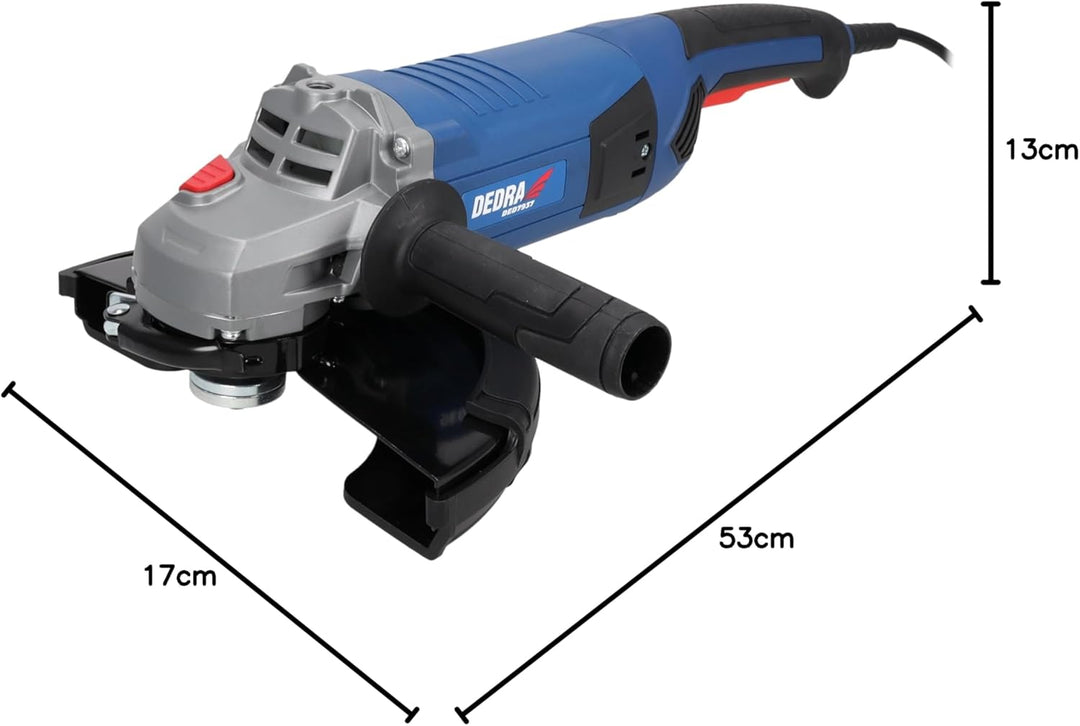 DEDRA Winkelschleifer DED7937 mit Sanftanlaufsystem Ø 230mm, stark 2100W, hohe Geschwindigkeit 6500