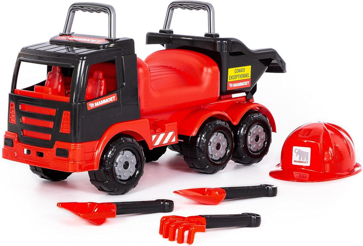 Polesie MAMMOET Rutscher LKW Lastwagen m. Werkzeug Baustellen-Set +12M