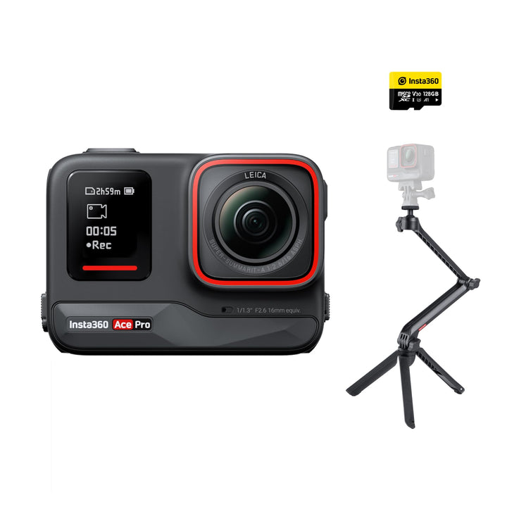Insta360 Ace Pro Creator-Kit - wasserdichte Action-Kamera, zusammen mit Leica entwickelt, 1/1,3"-Sen