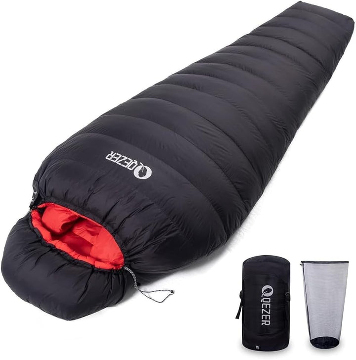 Daunenschlafsack, Schlafsack Ultraleicht, 600FP+ Premium Daunen, Geeignet für Winter/Sommer, geeigne