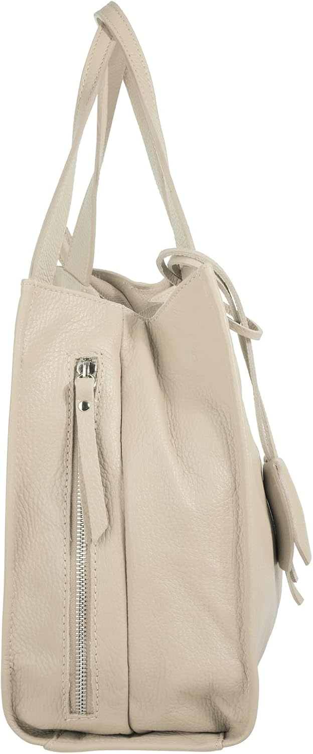 Shopper Echt Leder Damen Made in Italy, Smartphonefach, Ledertasche Damen, Handtasche Echtleder, Umh