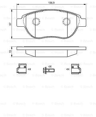 Bosch 986494602 Bremsbelag