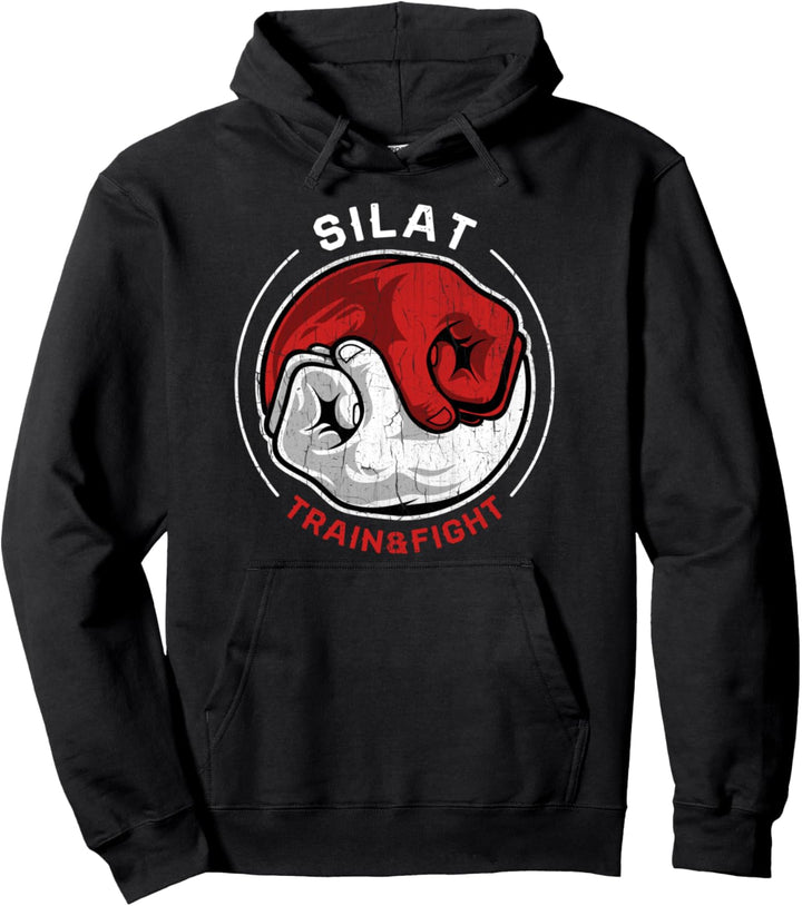 Kampfkunst Silat Shirt Vintage Zug Kampf Yin Yang Faust Pullover Hoodie