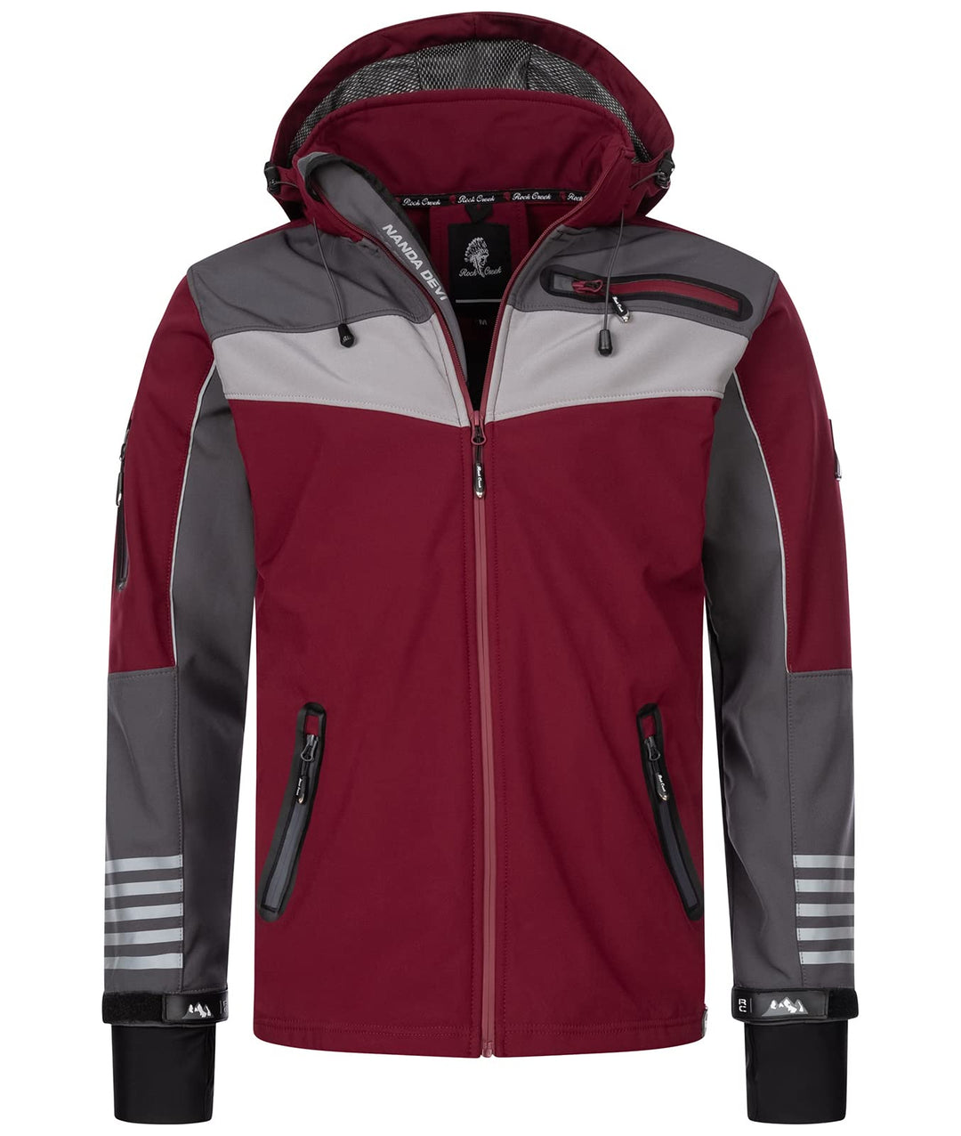 Rock Creek Herren Softshell Jacke Outdoor H-288 S Weinrot, S Weinrot