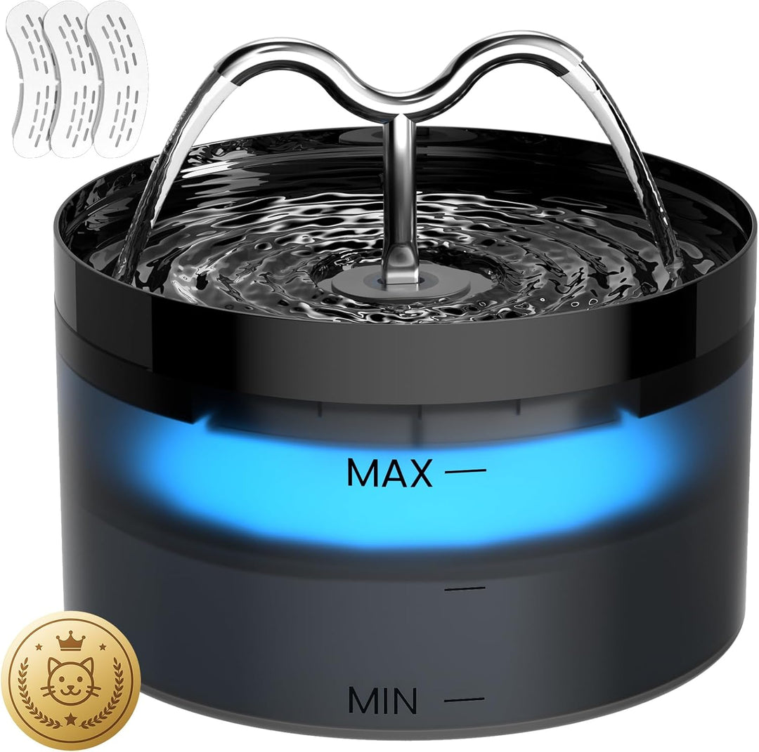 DOOOB Katzentrinkbrunnen, 2,1L Katzen Trinkbrunnen, Katzenbrunnen mit Ultra-Leiser Pumpe, Automatisc