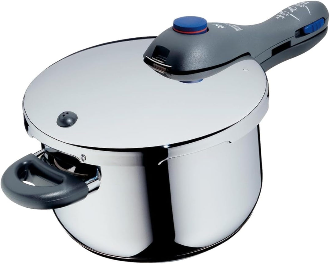 WMF Perfect Plus Schnellkochtopf Induktion 4,5l, Dampfkochtopf, Cromargan Edelstahl poliert, 2 Kochs