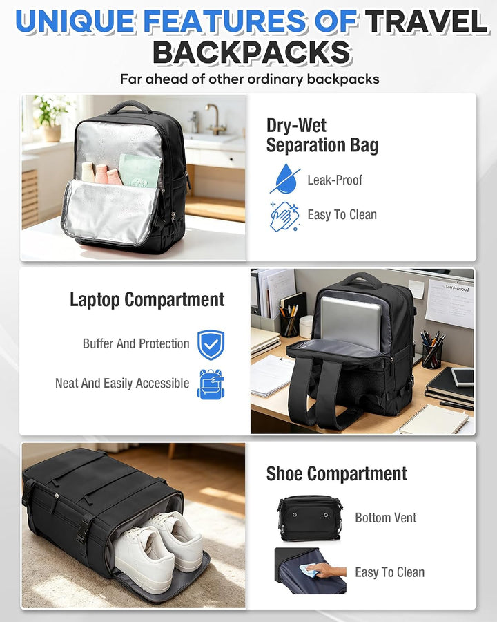 SZSYCN Vakuum Rucksack Handgepäck 40×30×20 Rucksack 40x20x25 für Ryanair Wizzair Reiserucksack Damen