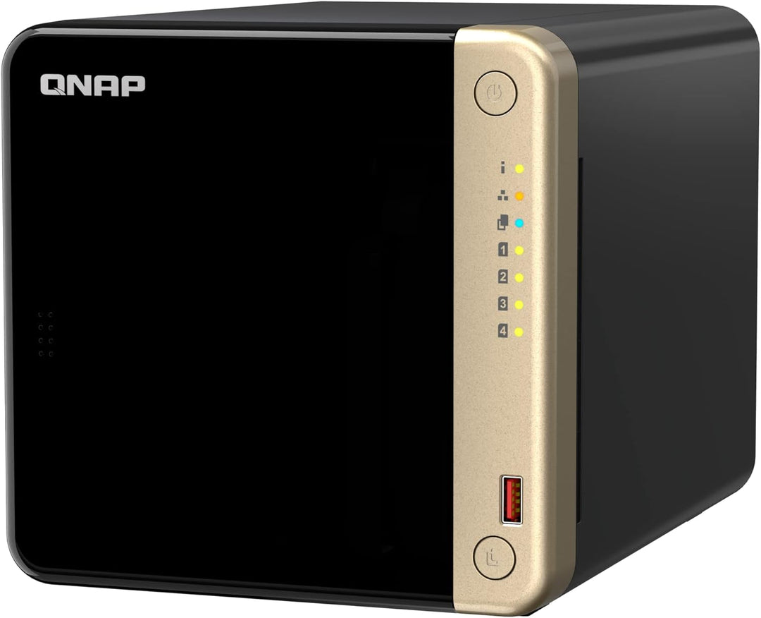 QNAP TS-464-8G-US Hochleistungs-Desktop-NAS mit Intel Celeron Quad-Core-Prozessor, M.2 PCIe Slots un