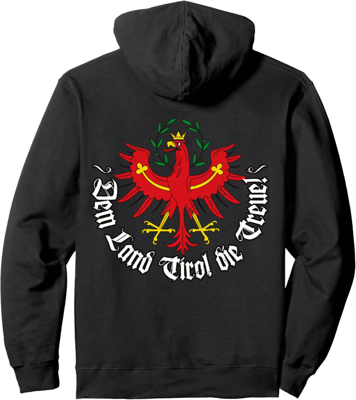 Dem Land Tirol die Treue Rückseite Tiroler Adler Bekleidung Pullover Hoodie