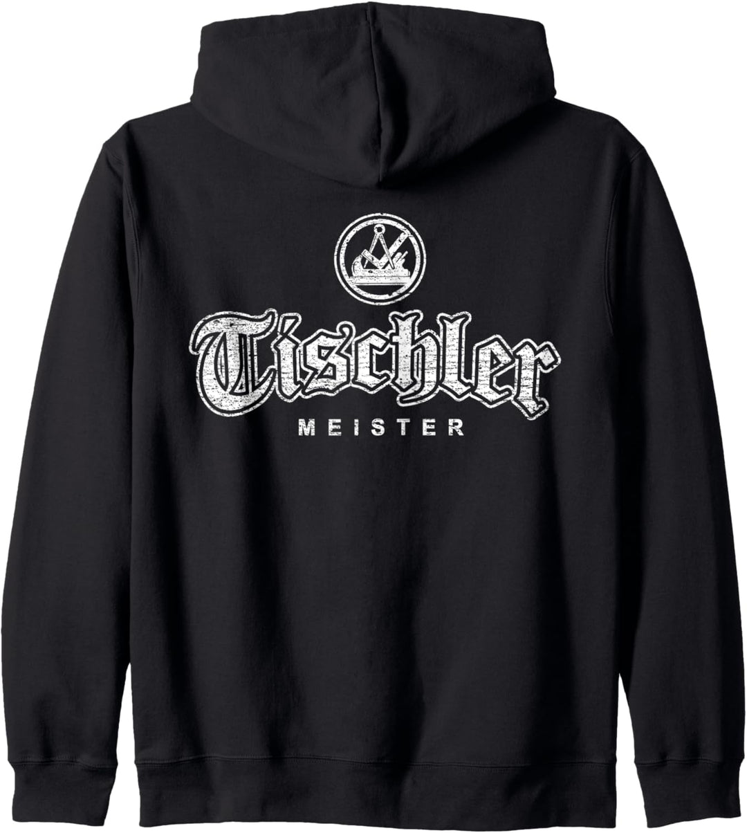 Zunftzeichen Tischler Meister in alt-gotischer Schrift Kapuzenjacke