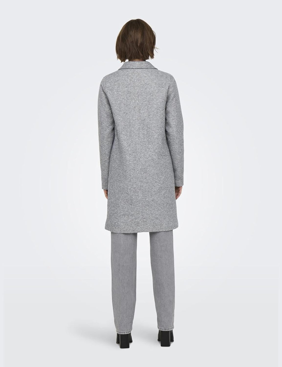 ONLY Damen Onlcarrie Bonded Coat OTW Noos Mantel S Light Grey Melange, S Light Grey Melange