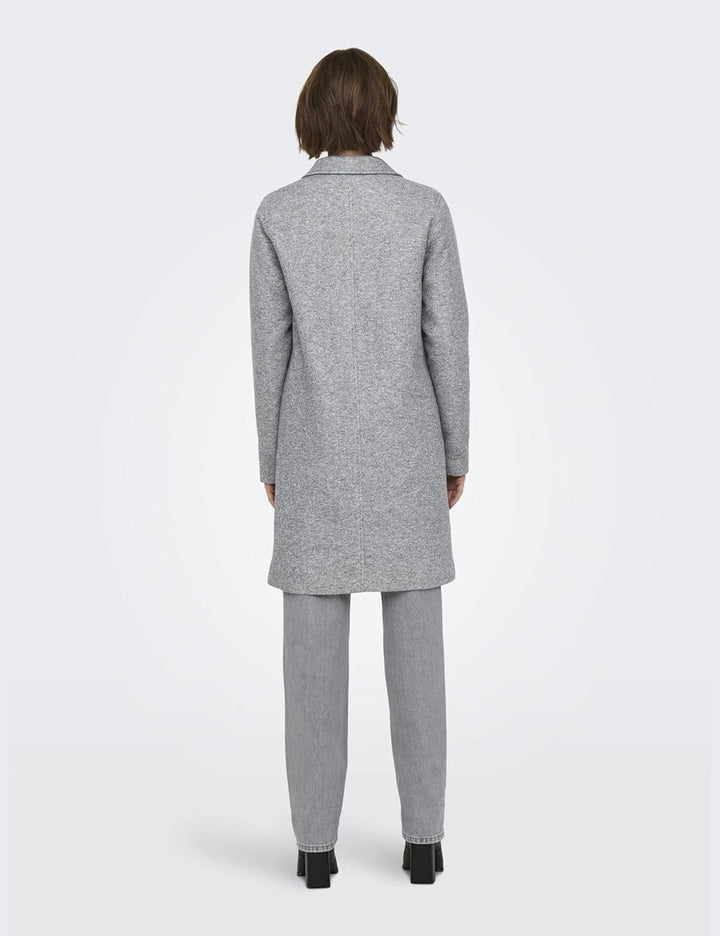 ONLY Damen Onlcarrie Bonded Coat OTW Noos Mantel S Light Grey Melange, S Light Grey Melange