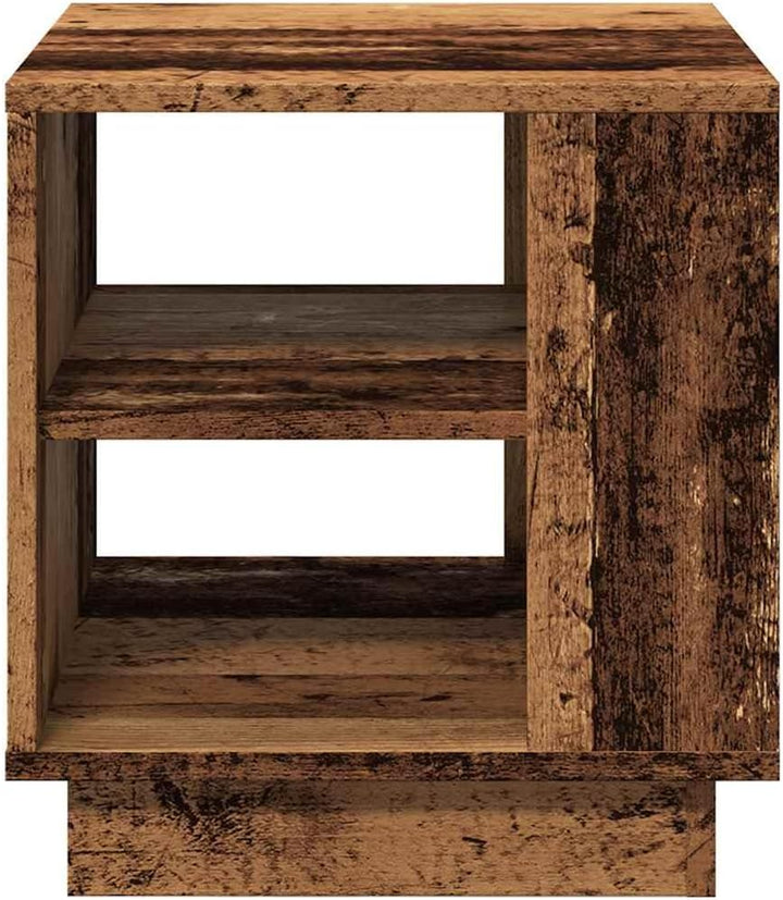 vidaXL Couchtisch Altholz-Optik 40x40x43 cm Holzwerkstoff 40 x 40 x 43 cm Antikes Holz 1, 40 x 40 x