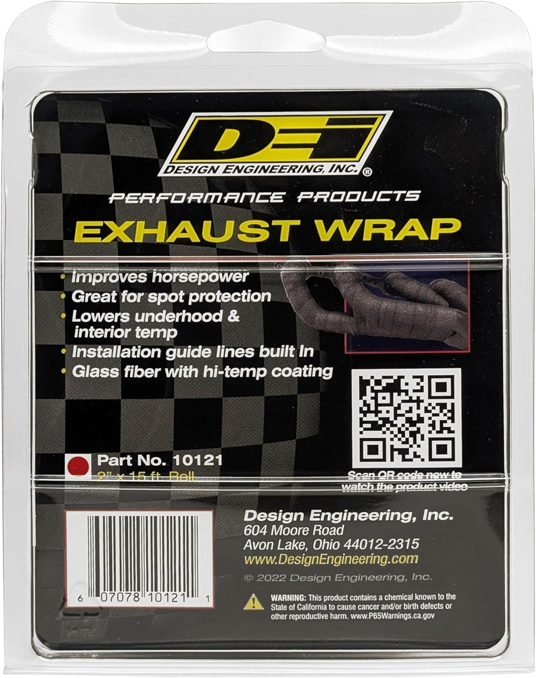 Design Engineering Dei 457 Auspuff Wärme Wrap, 2,5 cm X 50 'Roll – Tan 2\" x 15' Roll schwarz, 2\" x