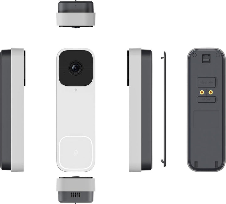 Somikon Türklingel mit Kamera: Kabellose WLAN-2K-Video-Türklingel, 170°, KI-Paket-Erkennung, PIR, Ap