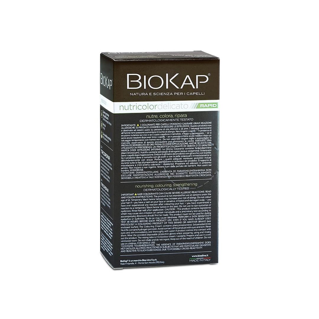 BIOKAP RAPID Permanente Haarfarbe 5.34 Honig Kastanienbraun | NUR 10 MINUTEN EINWIRKZEIT | Bio Argan