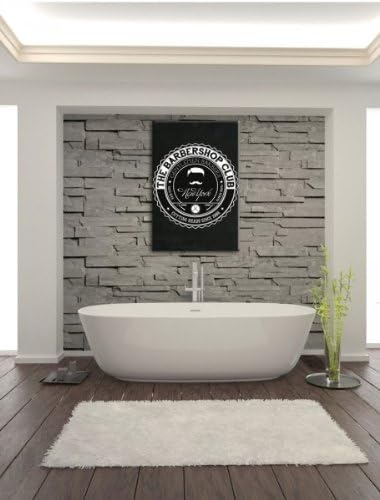 Dark the Barber-Shop-Club black Leinwandbild Bild auf Leinwand, XXL riesige Bilder fertig gerahmt mi