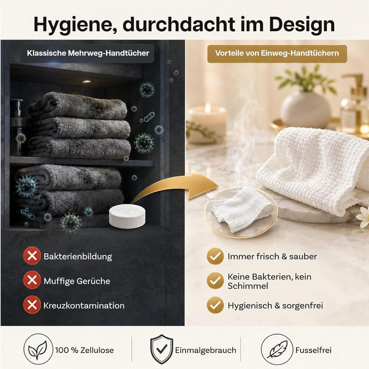MMOBIEL Komprimierte Einwegtücher für Gesichtspflege 400 Stück 33×21×7,6 mm Zellulose-Gesichtstücher