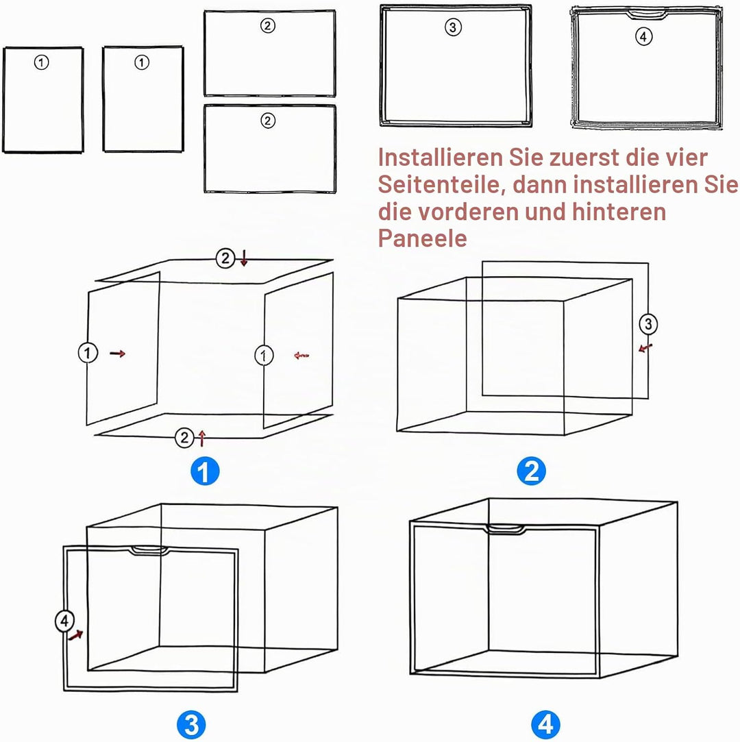 Babyflasche Organizer, 3-Etagen Klar Acryl Lagerung Box mit 2 Entfernbar Trennwände &amp; Magnet Tür Gro