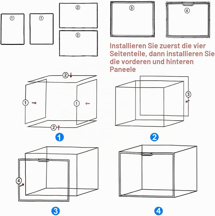 Babyflasche Organizer, 3-Etagen Klar Acryl Lagerung Box mit 2 Entfernbar Trennwände &amp; Magnet Tür Gro
