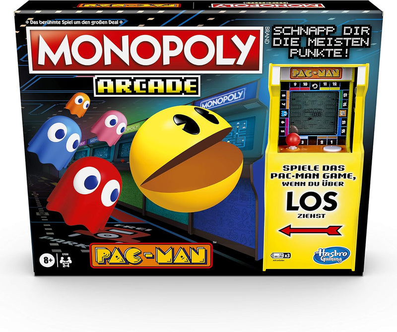 Monopoly Hasbro Arcade Pac Brettspiel für Kinder ab 8 Jahren, inklusive Bank- und Arcade-Automat Mon