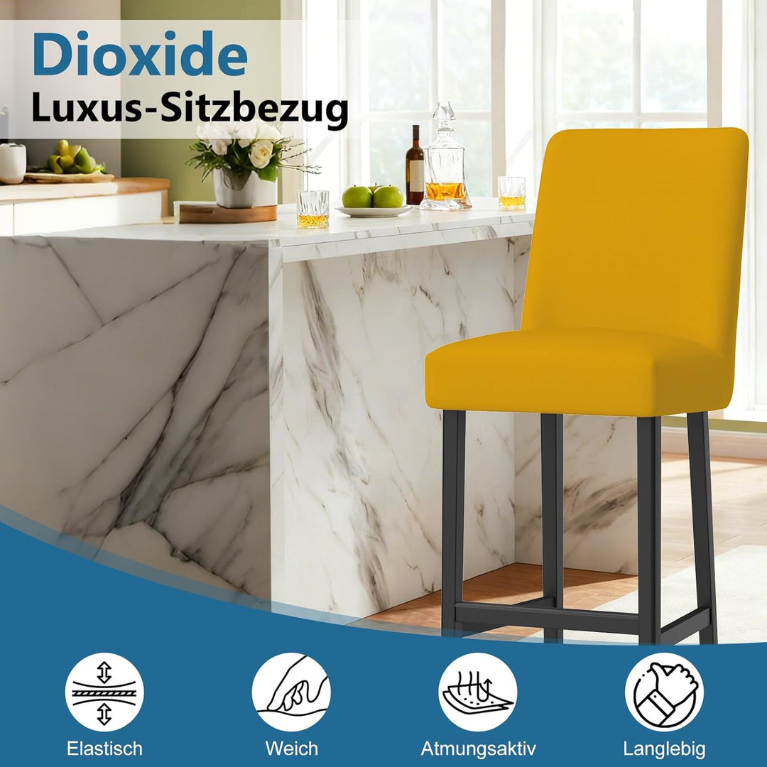 Dioxide Stuhlhussen Barhocker-Bezug, Stuhlhussen 4er Set Stuhlhülle Elastische, Stuhl überzug Für de