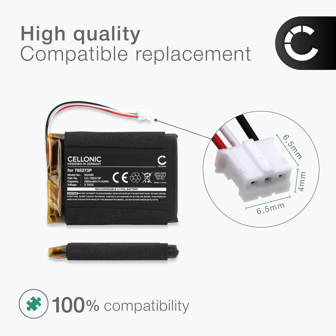 CELLONIC Akku kompatibel mit Tigermedia Tigerbox Touch 3.7V 3900mAh