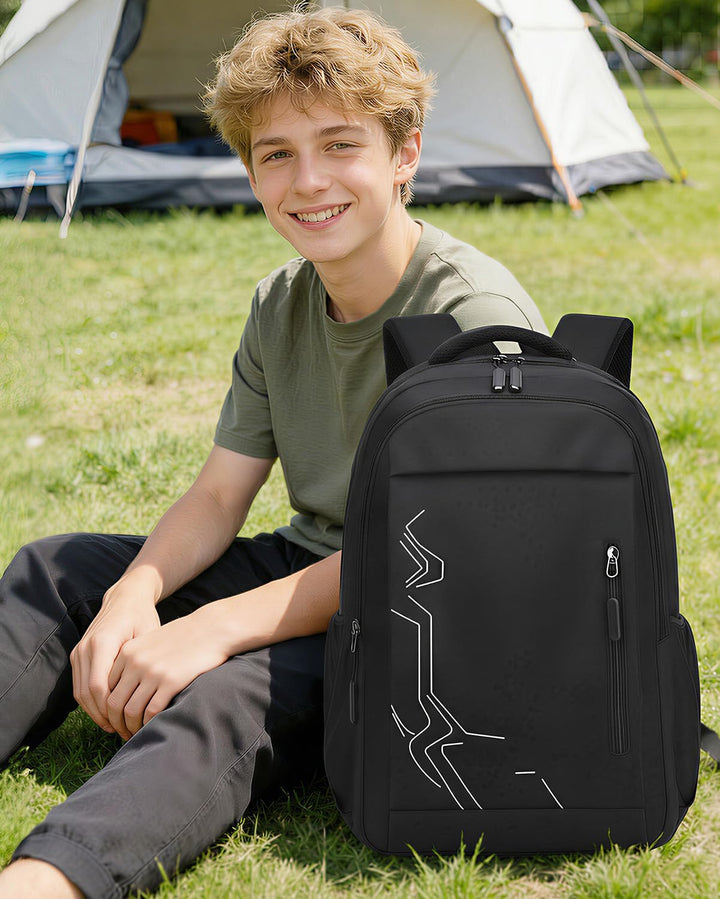 Amythe Schulrucksack Jungen Teenager Grosser Kapazität 28L, Rucksack Junior mit Laptopfach für Mitte