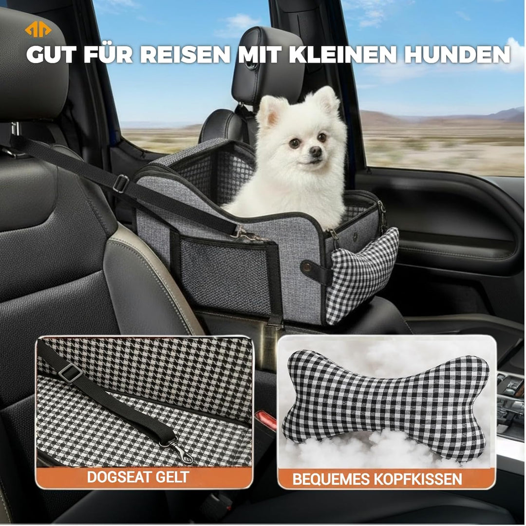 Mittelkonsole Hundeautositz, Haustier-Welpen-Autositz, Mittelkonsole, Armlehne für kleine Hunde (Kar