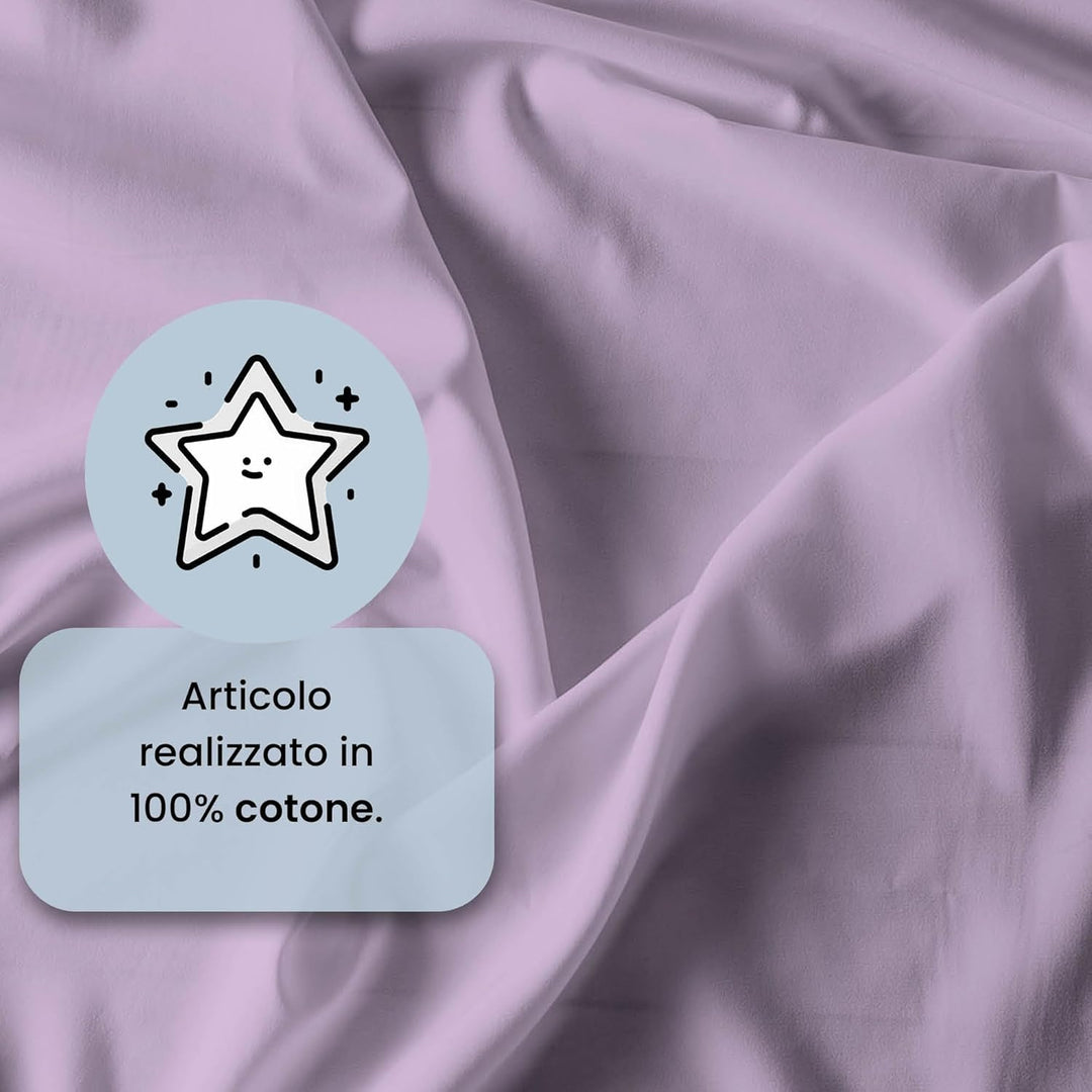 Italian Bed Linen maxcolor Bedding Lille 240 x 300 cm Lilla, 240 x 300 cm Lilla