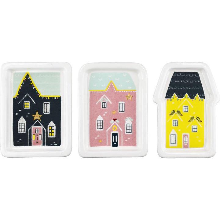 Kitchen Craft KCXMNUTDIP3PC KitchenCraft The Nussknacker-Kollektion Keramik-Teller-Set, 3-teilig, in