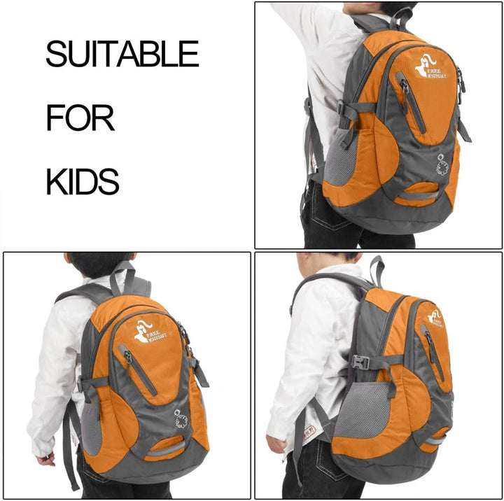 Kleiner Tagesrucksack 20L Radfahren Wanderrucksack Wasserdichter Reiserucksack Leichtgewicht (Orange
