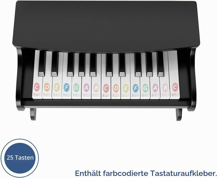 ZIPPY MAT Kinder Klavier Tastatur, 25 Tasten Digitalpiano für Kinder, Mini Musik Lerninstrument Spie