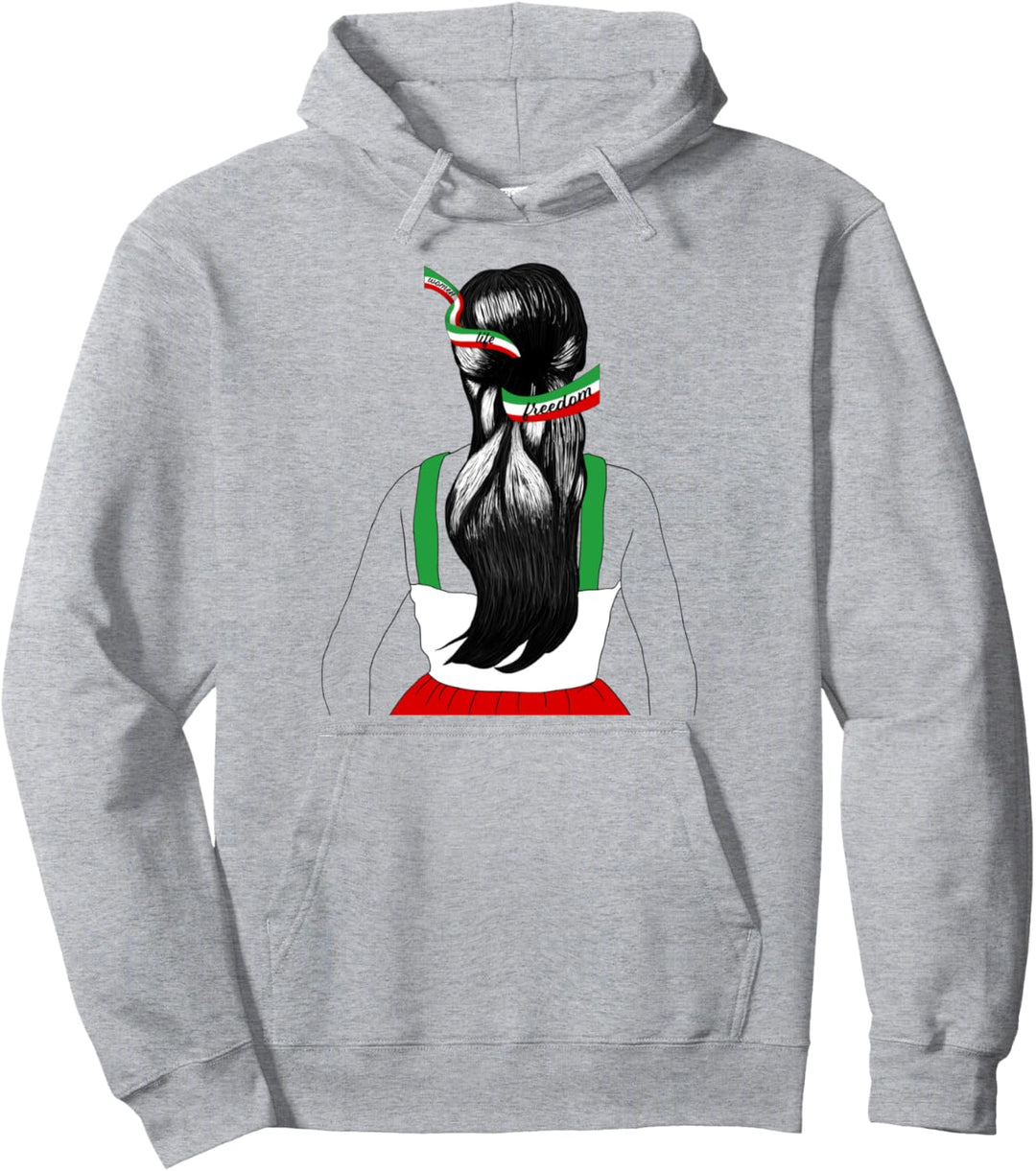 Iranische Flagge No Hijab Frau lose Haarstütze Frauen Iran Pullover Hoodie