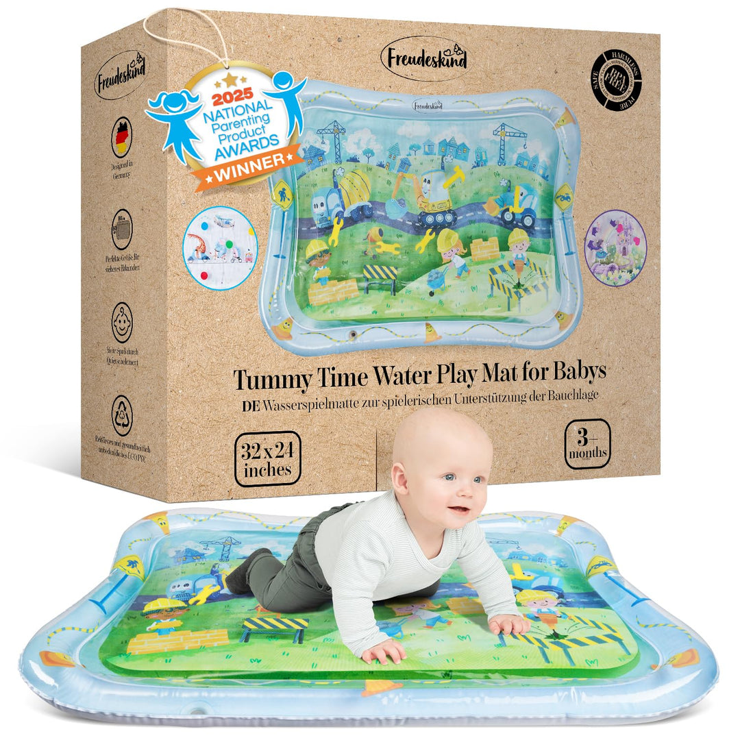 TummyTime Wassermatte XXL by Freudeskind, Baby Wasserspielmatte, 100% Phtalate- & BPA-frei ab 0, 3,