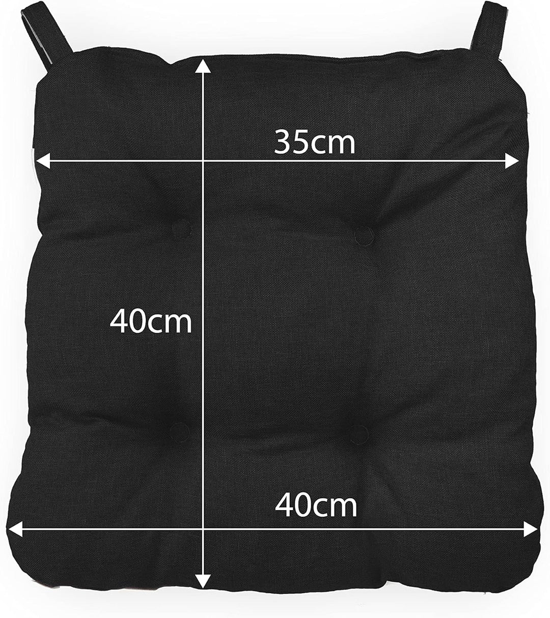 sunnypillow 4er Set Stuhlkissen mit Klettverschluss Masse: 40 (vorne) | 35 (hinten) x 40 x 8 cm Pols