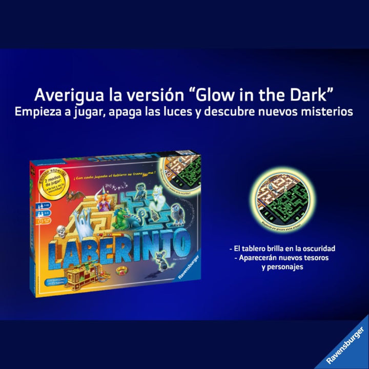 Ravensburger Laberinto Magico Glow In The Dark Brettspiel, 2-4 Spieler, Empfohlenes Alter 7+ (26692)