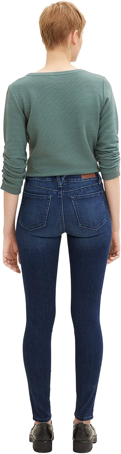 TOM TAILOR Denim Damen Nela Extra Skinny Jeans 29W / 32L 10120 - Used Dark Stone Blue Denim, 29W / 3