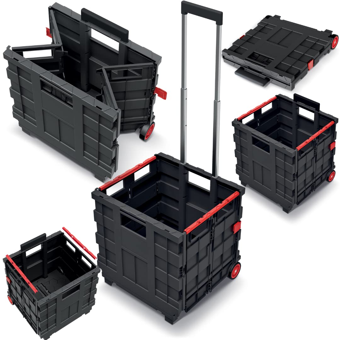 Einkaufstrolley Transportwagen klappbar Werkzeugkoffer Koffer Plattformwagen Transportbox Einkaufsko