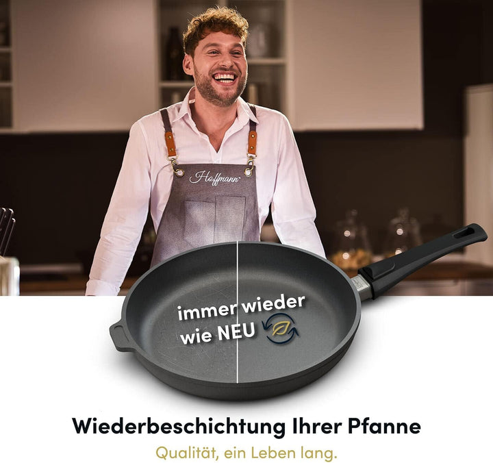 Hoffmann Töpfeset Induktion mit Glasdeckel, 8-teilig I Set alle Herdarten auch Induktion I Kochtöpfe