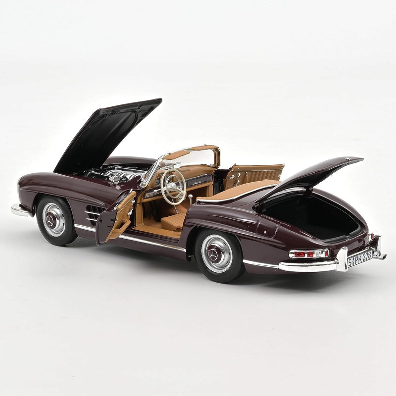 Norev - Mercedes-Benz 300 SL Roadster 1957 Red 1:18 Miniatur, 183891, Rot, 1/18