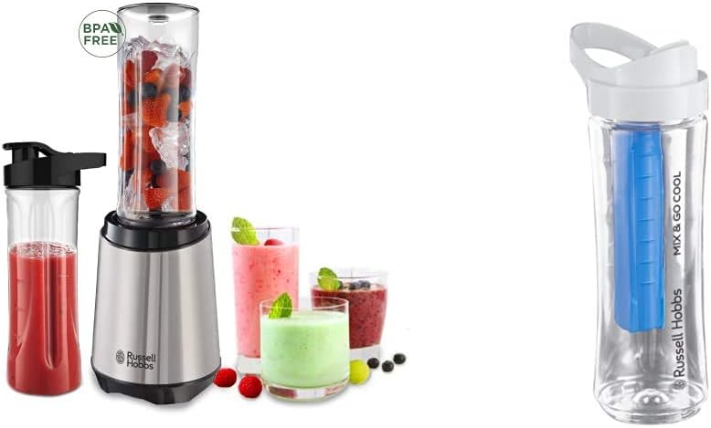 Russell Hobbs Mixer SET- Standmixer & Smoothie Maker to go [23.500 U/min Power-Motor] inkl. 2x Mixbe