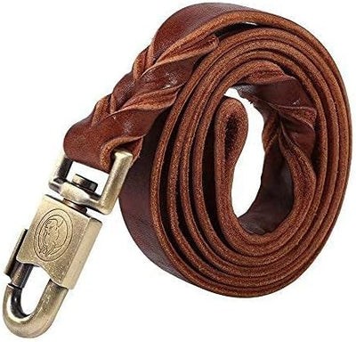 Leder Hundeleine Weiche Leder Hundeleine Brown Genuine Leather Braided Pet Big Dog Training Halsband