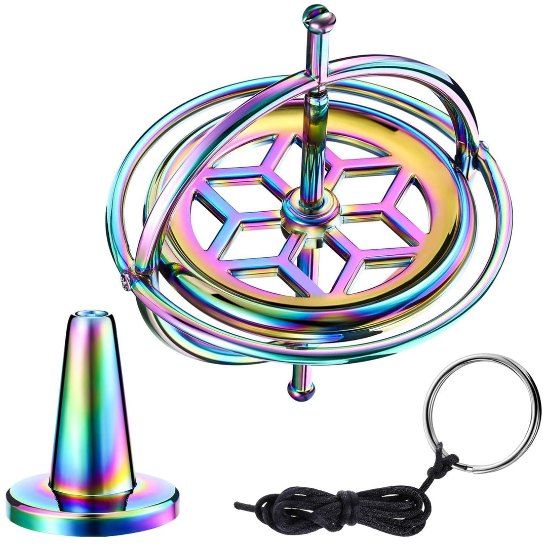 Gyroscope,Rotierendes Schreibtischspielzeug,Gyroskop Metall Bunte Spinning Dekompression,Spielzeug P