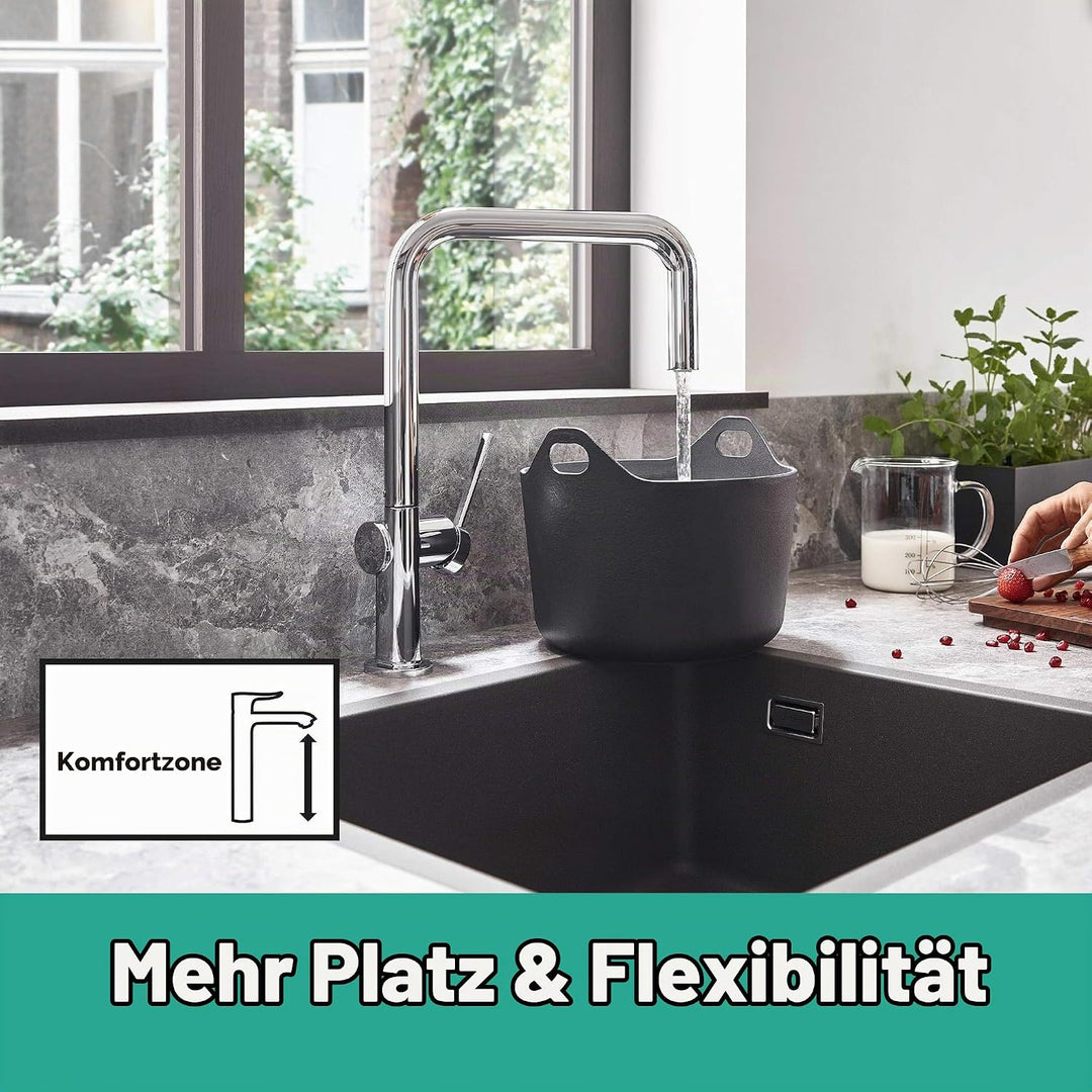 hansgrohe Küchenarmatur Talis M54 (Wasserhahn Küche, 360° schwenkbar, hoher Komfort-U-Auslauf 220mm,